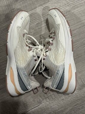 Ryka Women's White and Light Pink Athletic Sneakers